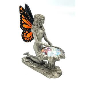 Spoontiques Pewter Fairy Butterfly with Crystal Flower HM1831